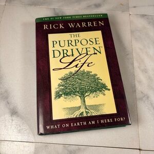 Rick Warren "The Purpose Driven Life" Hardcover Book - Maroon & Cream